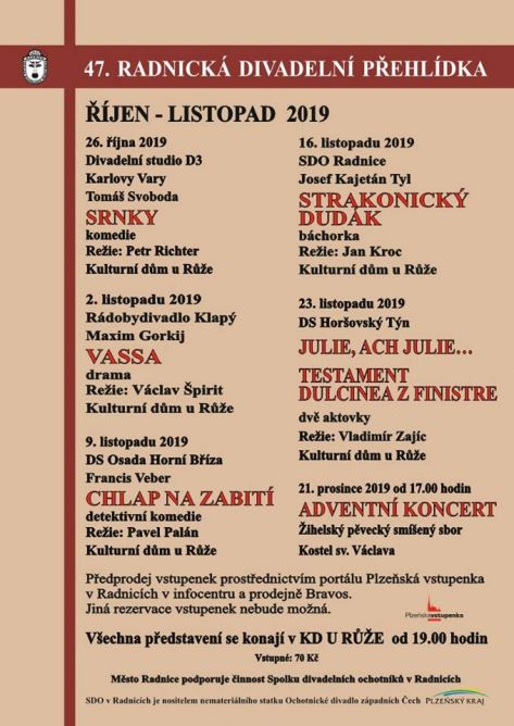 Program divadelní přehlídky