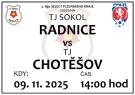 TJ SOKOL RADNICE - TJ CHOTĚŠOV 1