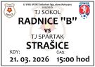 TJ SOKOL RADNICE "B" - TJ SPARTAK STRAŠICE 1